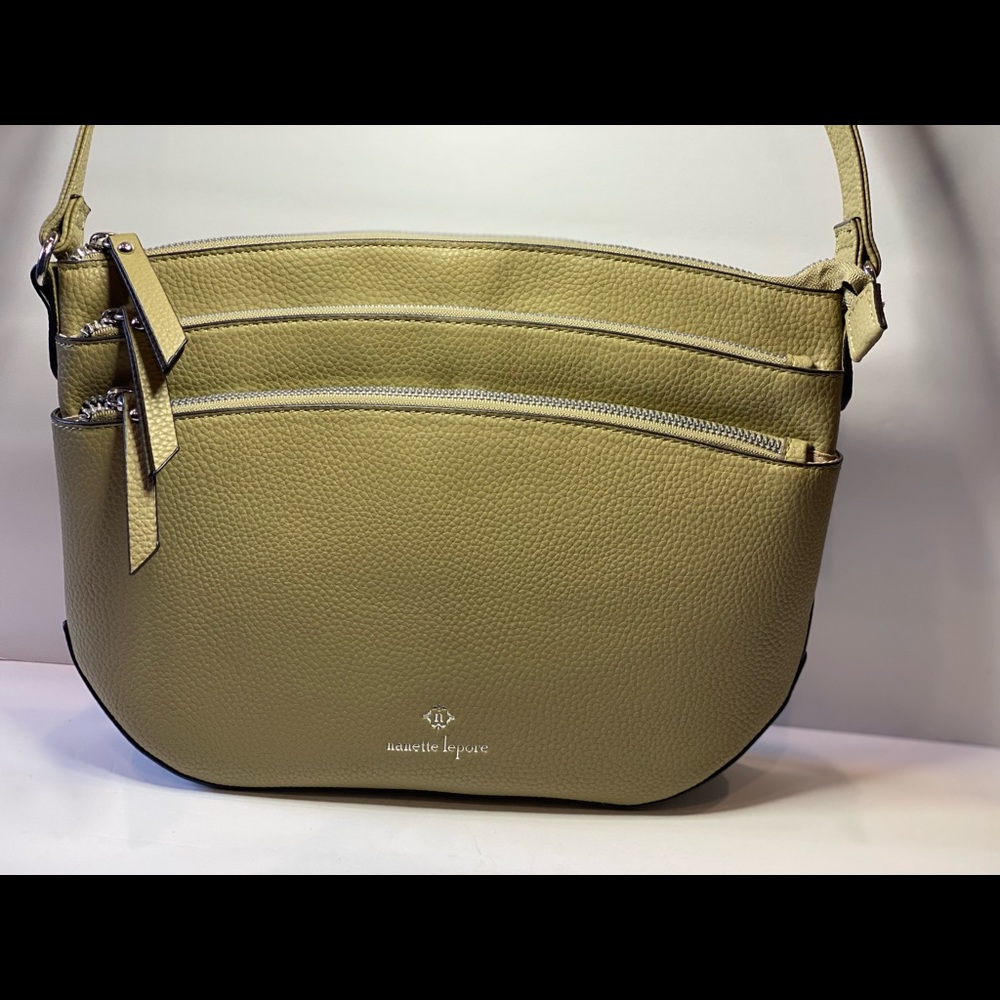 Nanette Lepore Triple Zip Crossbody Purse, Military Green